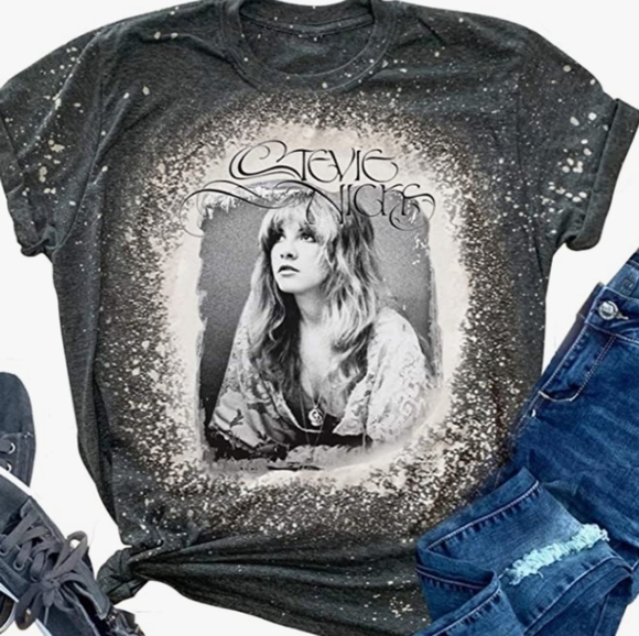 Boutique Tops - SALE! New Vintage Style Bleached Stevie Nicks Fleetwood Mac Graphic T-Shirt Top